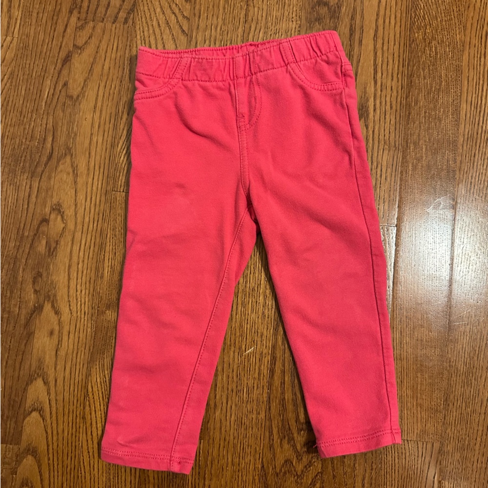 Cat and Jack pink stretchy jeggings baby/toddler girl 18m